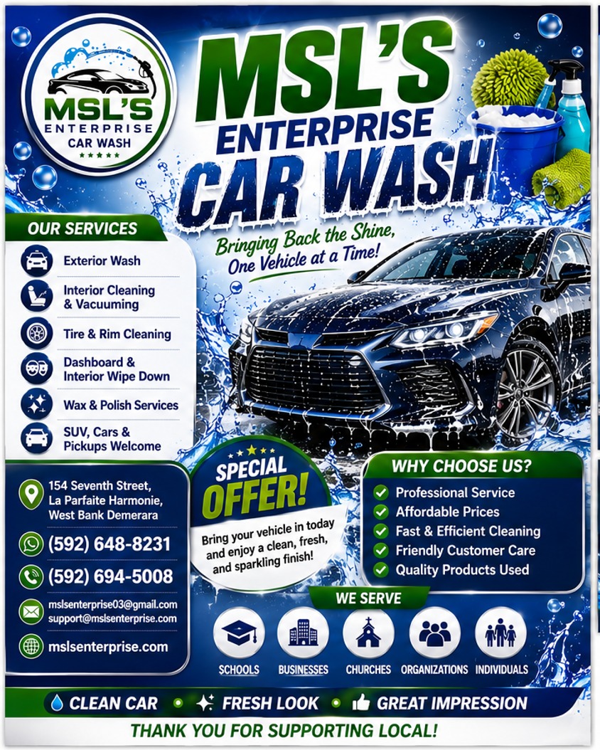 MSL'S Enterprise Car Wash Flyer